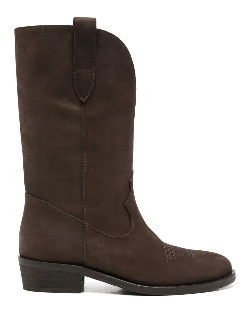 Via Roma 15 Stiefel im Western-Style mit Stickerei - Braun Braun