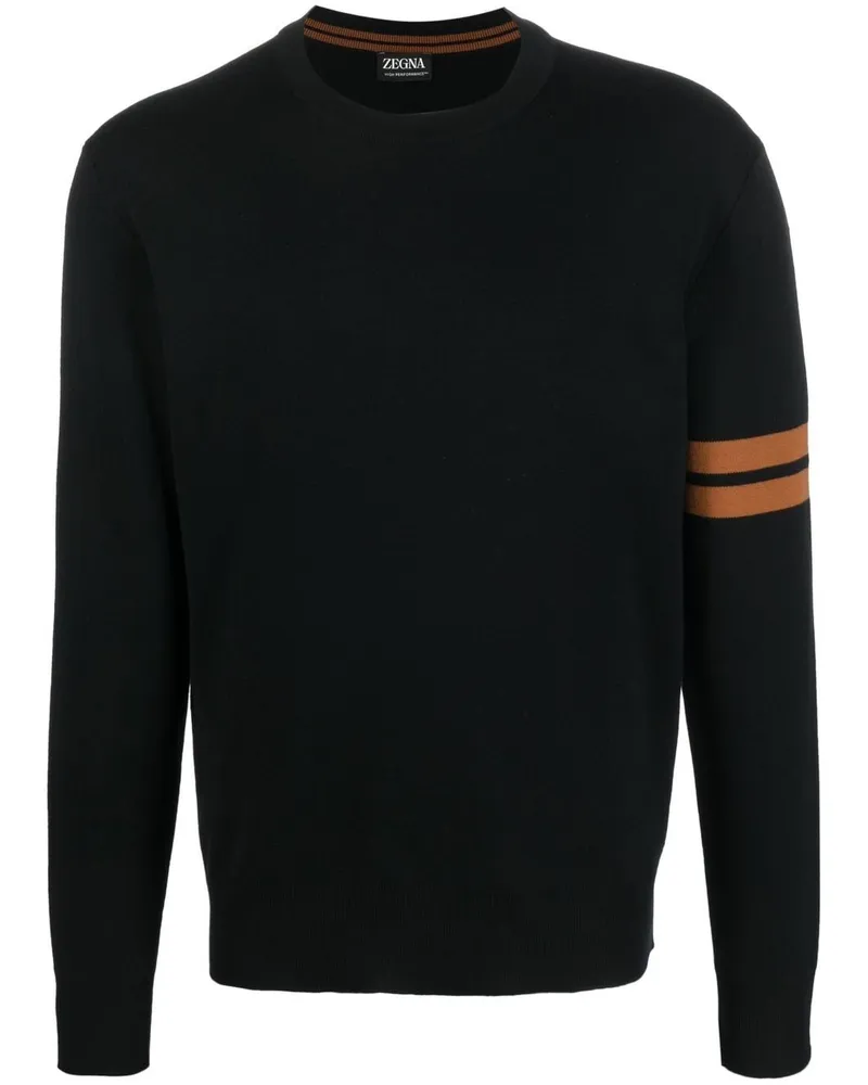 Ermenegildo Zegna Pullover mit Rundhalsausschnitt - Schwarz Schwarz