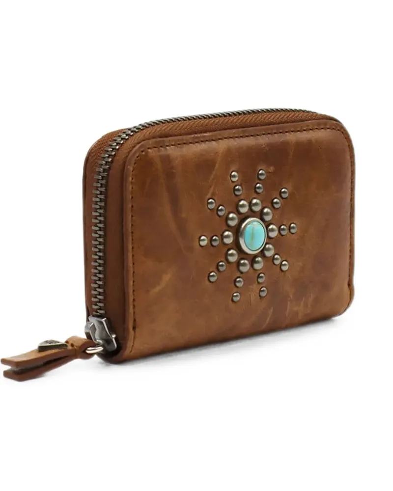 HTC Hollywood Trading Company stud-embellished zip-around wallet - Braun Braun