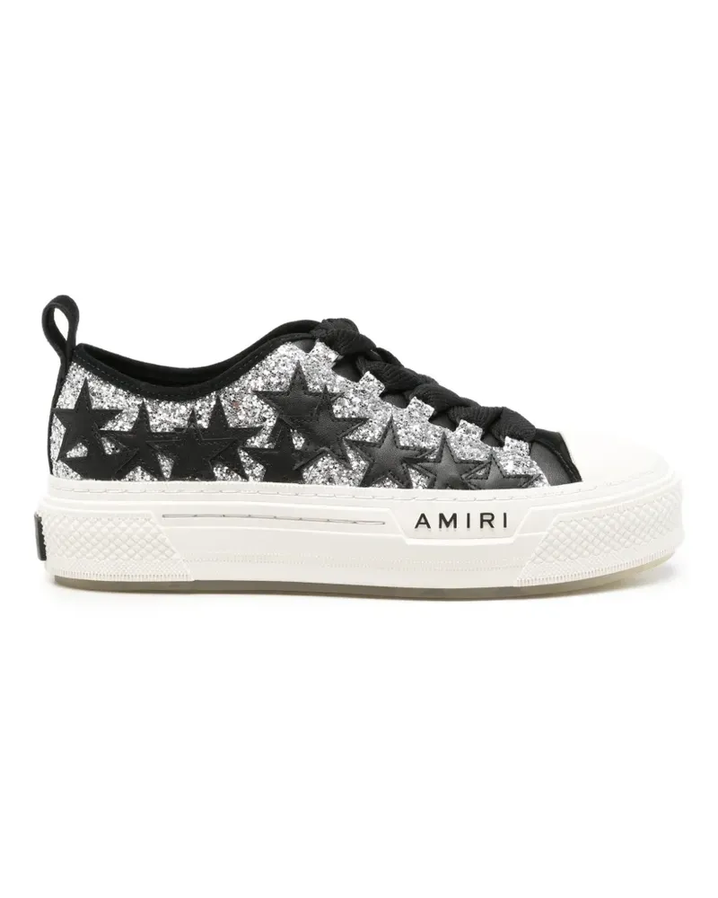 Amiri Glitter Stars Court Sneakers - Silber Silber