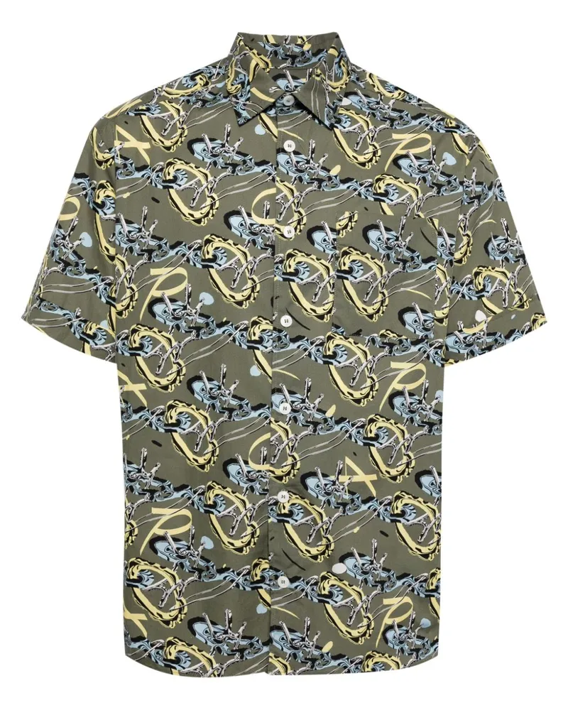 A.P.C. Ross Hemd mit grafischem Print - Grün Grün