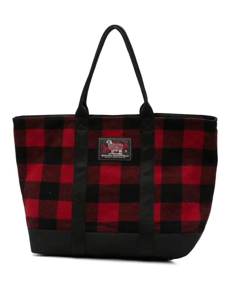 Woolrich check-pattern tote bag - Rot Rot