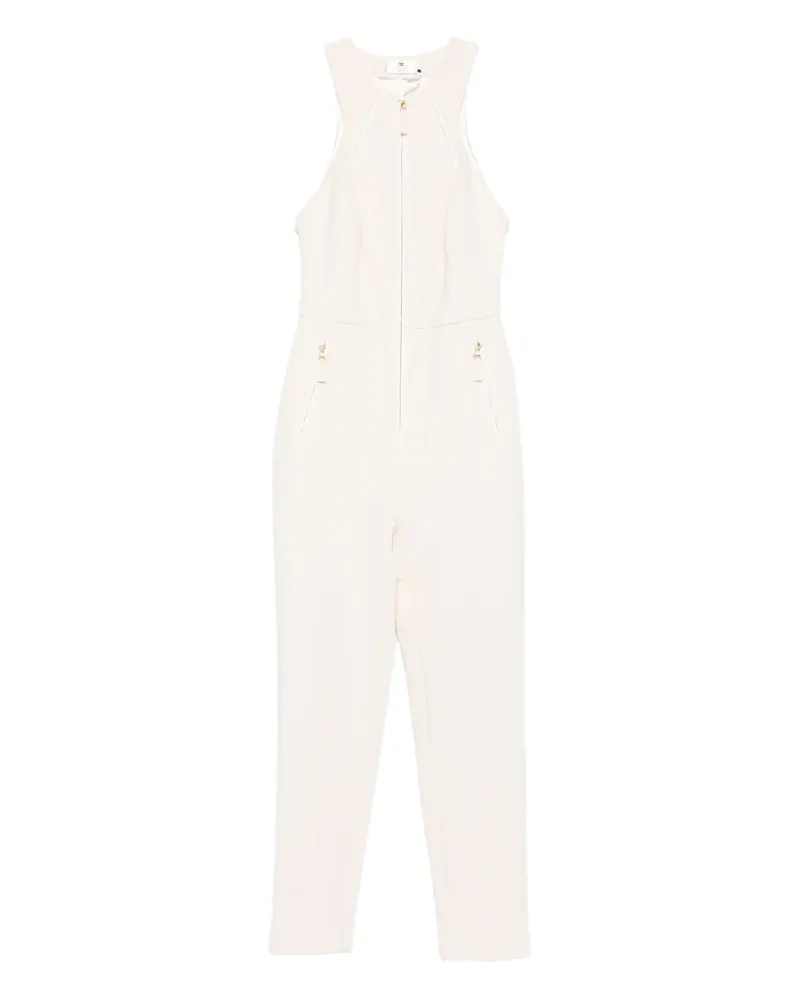 Elisabetta Franchi Ärmelloser Jumpsuit - Weiß Weiß