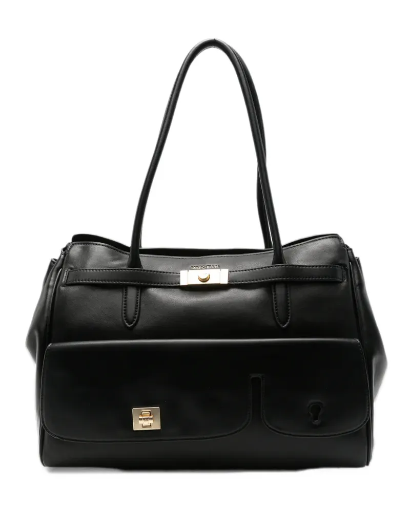 MARC ELLIS Holley twist-lock shoulder bag - Schwarz Schwarz