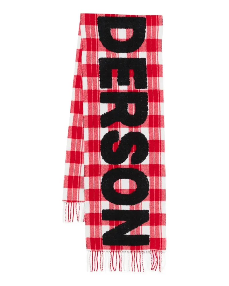 J.W.Anderson Schal mit Karomuster - Rot Rot