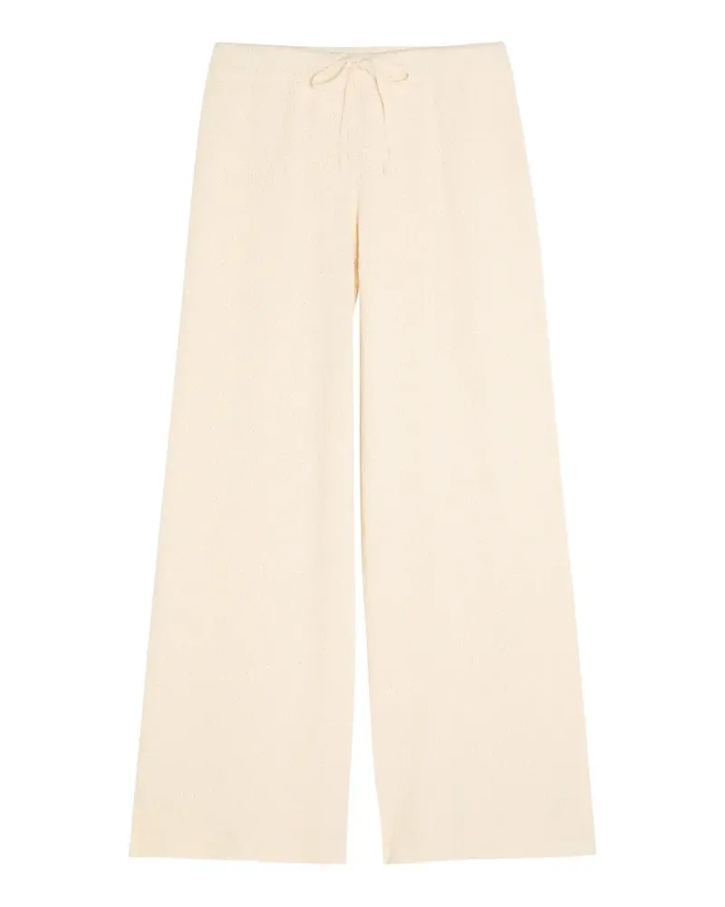 Suzie Kondi drawstring wide-leg cotton trousers - Nude Nude