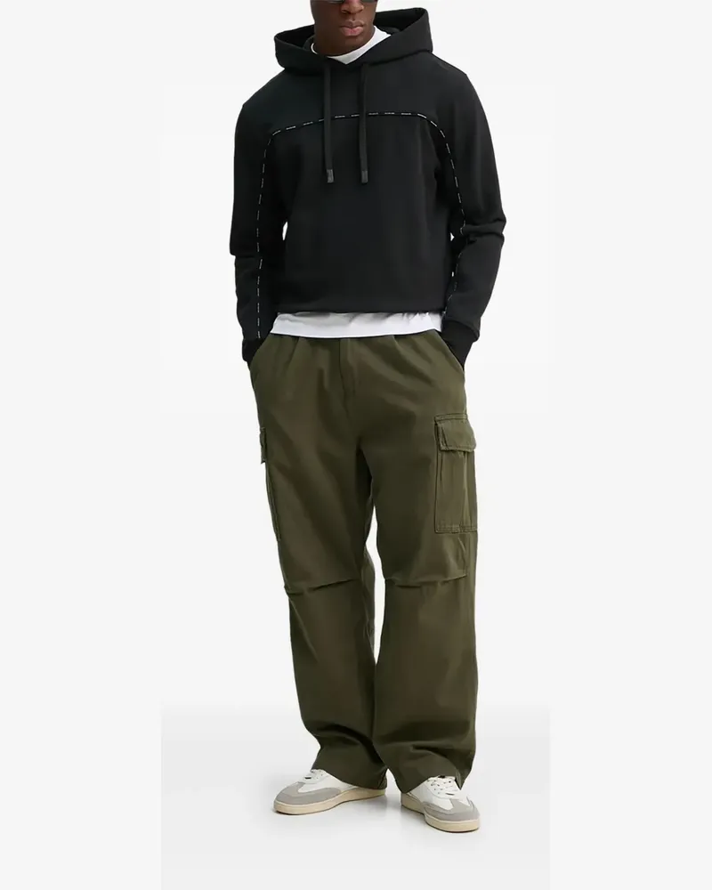 Versace Jeans Hoodie mit Kontrastnähten - Schwarz Schwarz