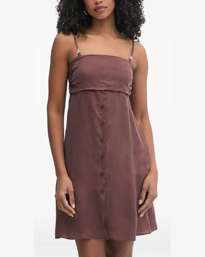 Patrizia Pepe Geknöpftes Kleid im Layering-Look - Braun Braun