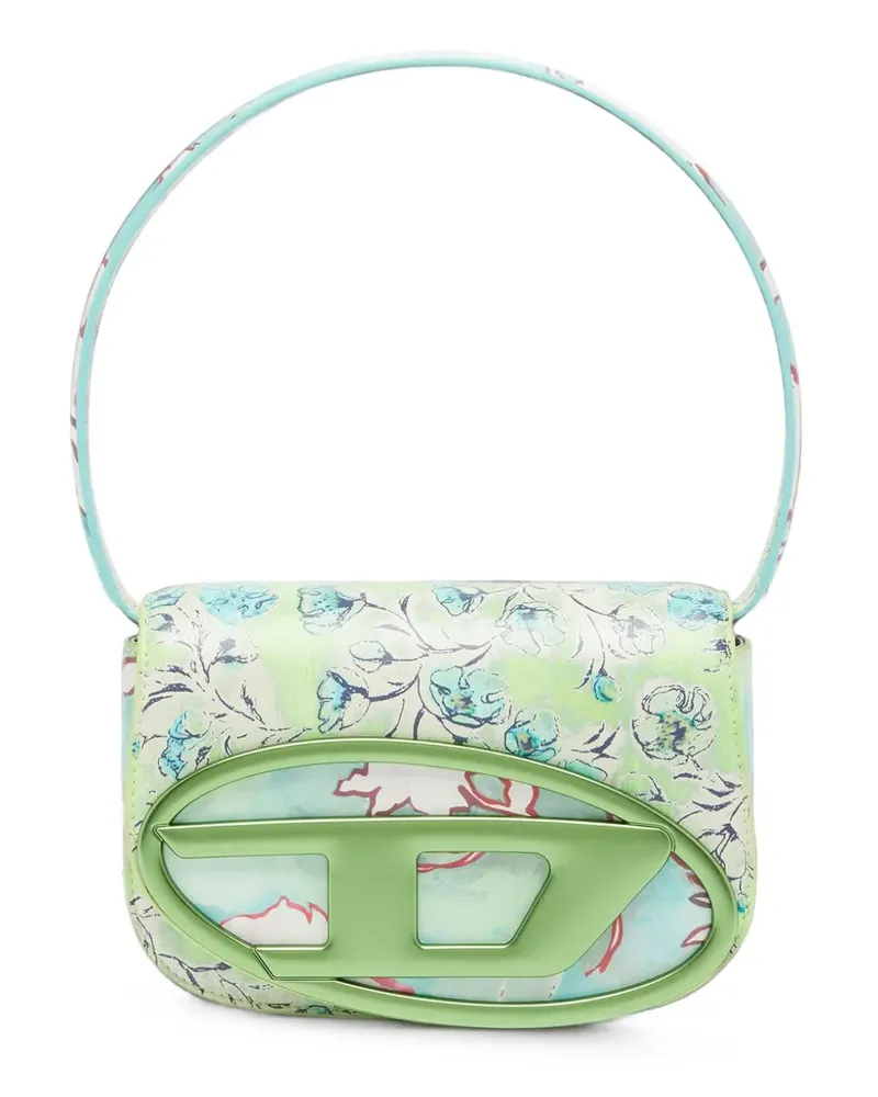 Diesel 1DR-Iconic Schultertasche mit Blumenprint - Grün Grün