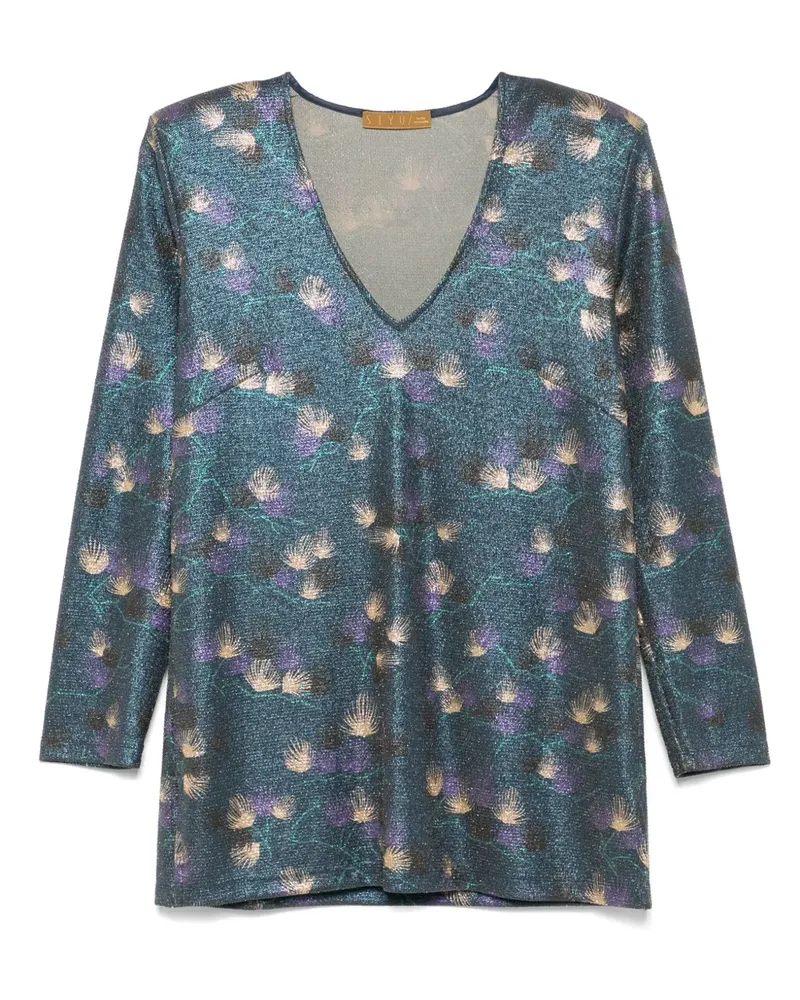 SIYU Oberteil mit Print - Blau Blau
