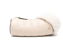Gesteppte Schultertasche - Nude