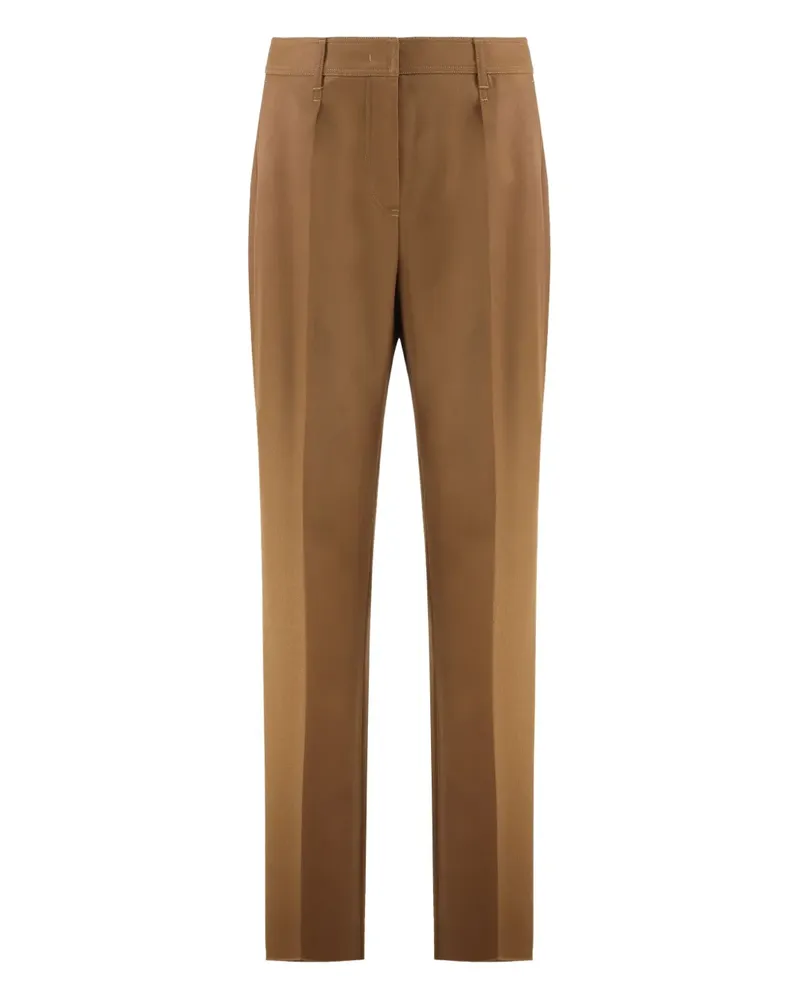 Max Mara pleated wool gabardine trousers - Braun Braun
