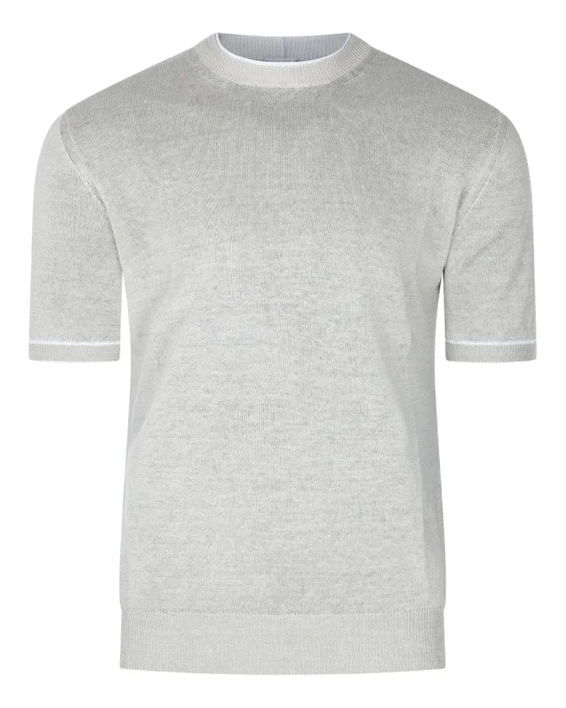 Eleventy Gestricktes T-Shirt - Grau Grau