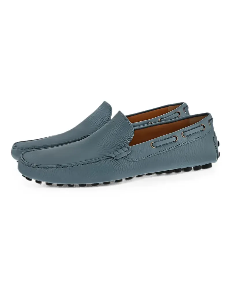 Doucal´s grained-leather loafers - Blau Blau