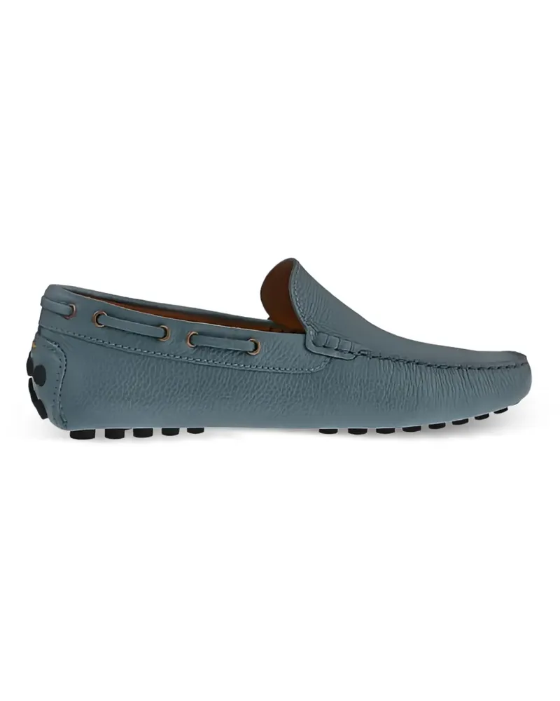 Doucal´s grained-leather loafers - Blau Blau