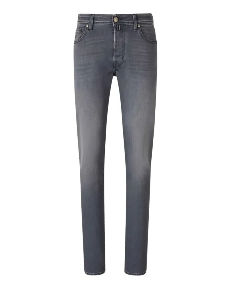 Jacob Cohën logo-patch slim-cut jeans - Grau Grau