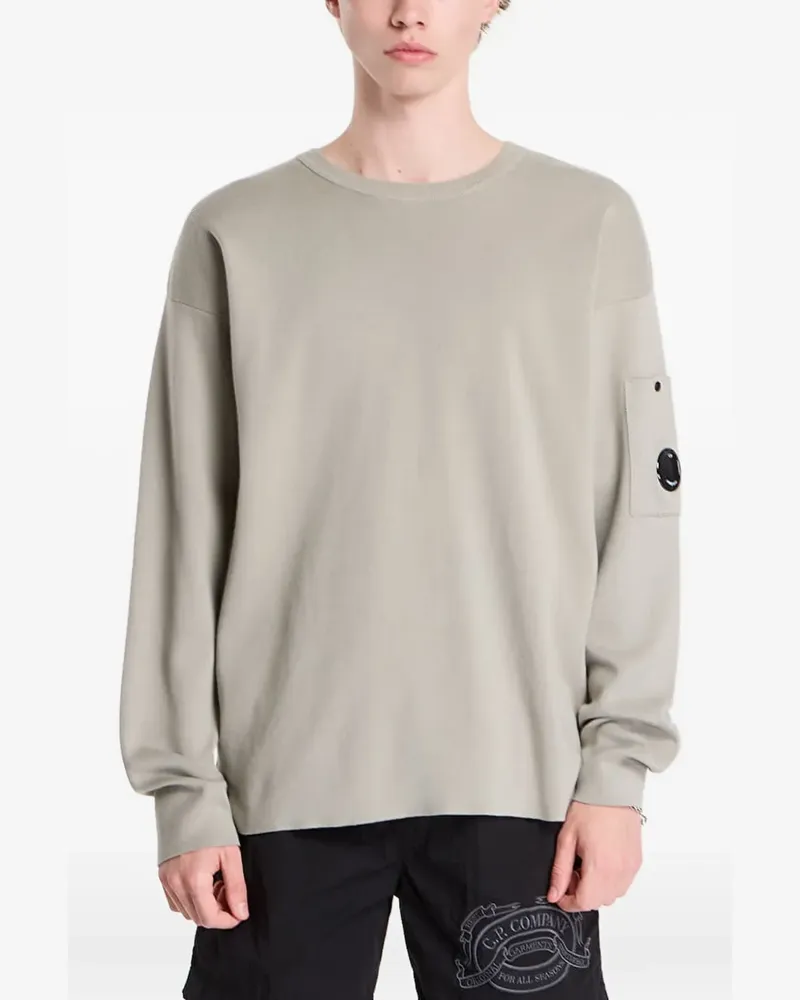 C.P. Company Lens crew-neck sweater - Nude Nude