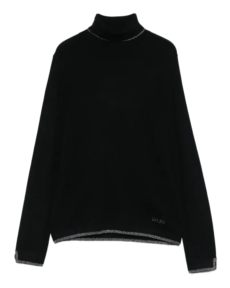 Liu Jo Stehkragen-Pullover mit Glitter-Detail - Schwarz Schwarz