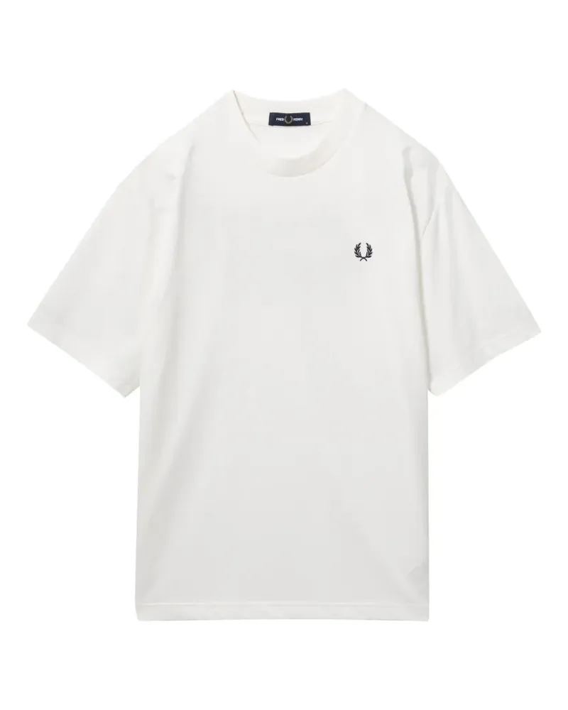 Fred Perry T-Shirt mit Logo-Stickerei - Weiß Weiß