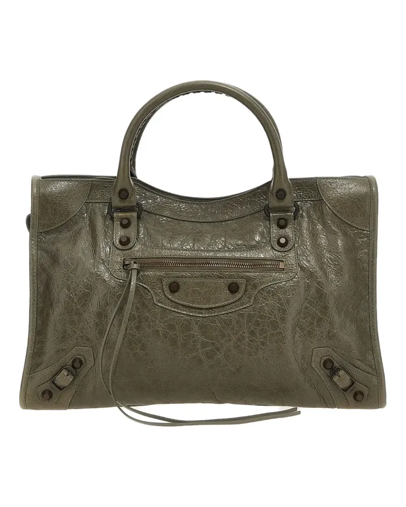 Balenciaga medium Le City studded tote bag - Grün Grün