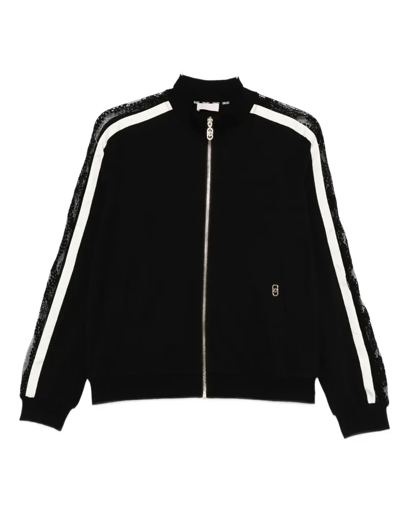 Liu Jo Reißverschluss-Oberteil mit Spitzeneinsatz - Schwarz Schwarz