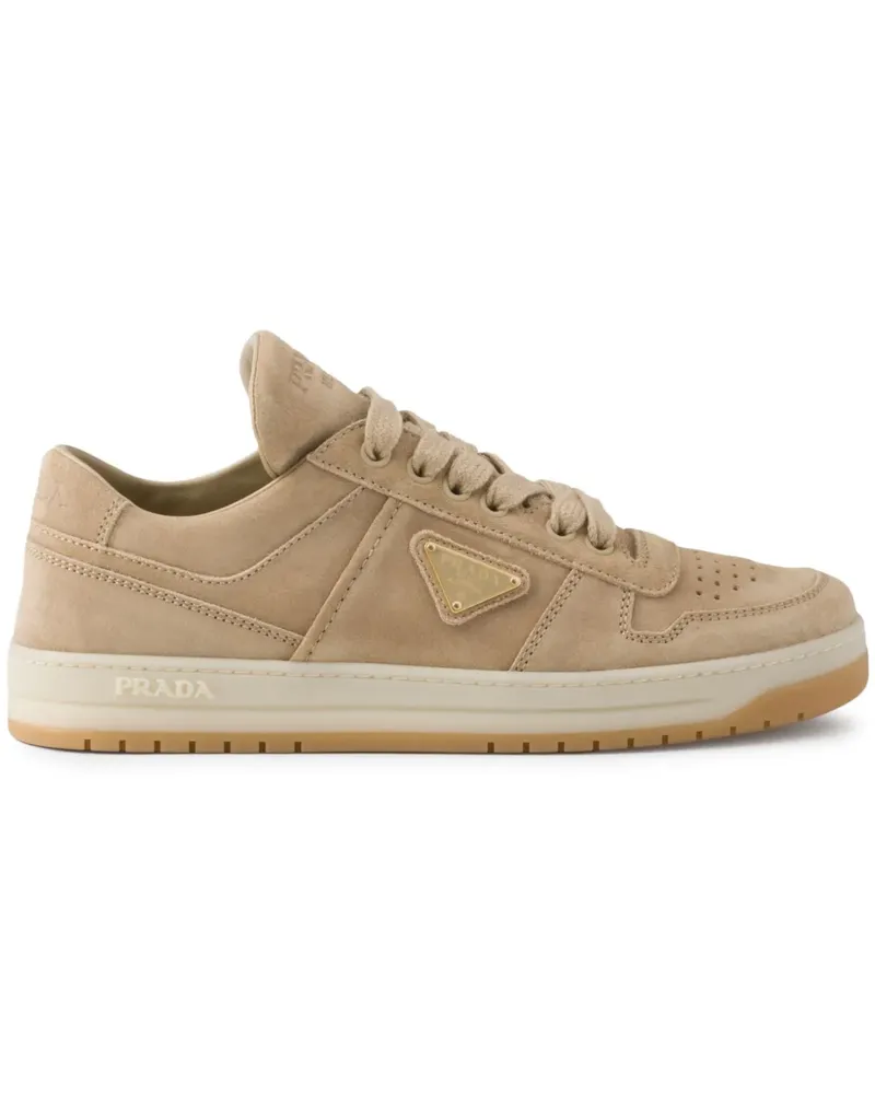 Prada Downtown Wildleder-Sneakers - Nude Nude
