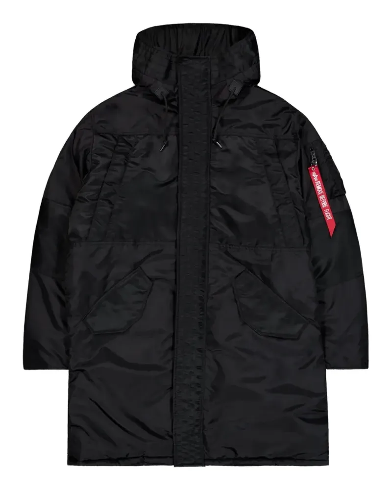 Alpha Industries hooded parka - Schwarz Schwarz