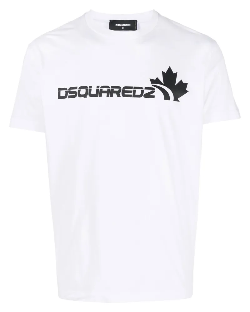 Dsquared2 T-Shirt mit Logo-Print - Weiß Weiß