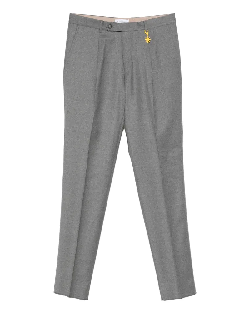 Manuel Ritz Hose aus Flanell - Grau Grau