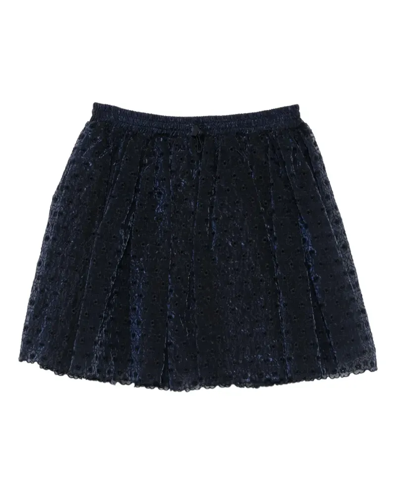 Cecilie Bahnsen broderie-anglaise pleated skirt - Blau Blau