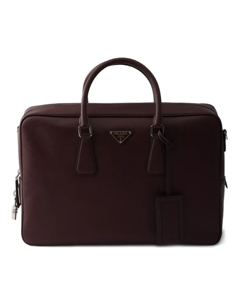 Prada Saffiano leather laptop bag - Rot Rot