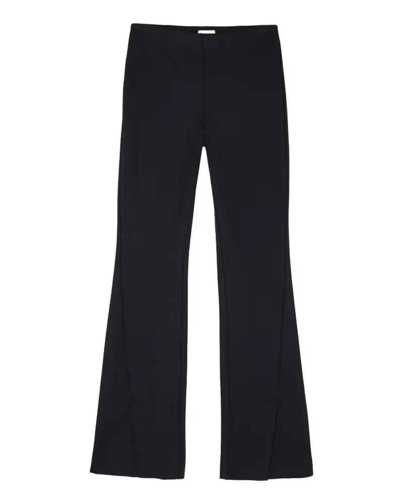Closed split-hem flared trousers - Schwarz Schwarz