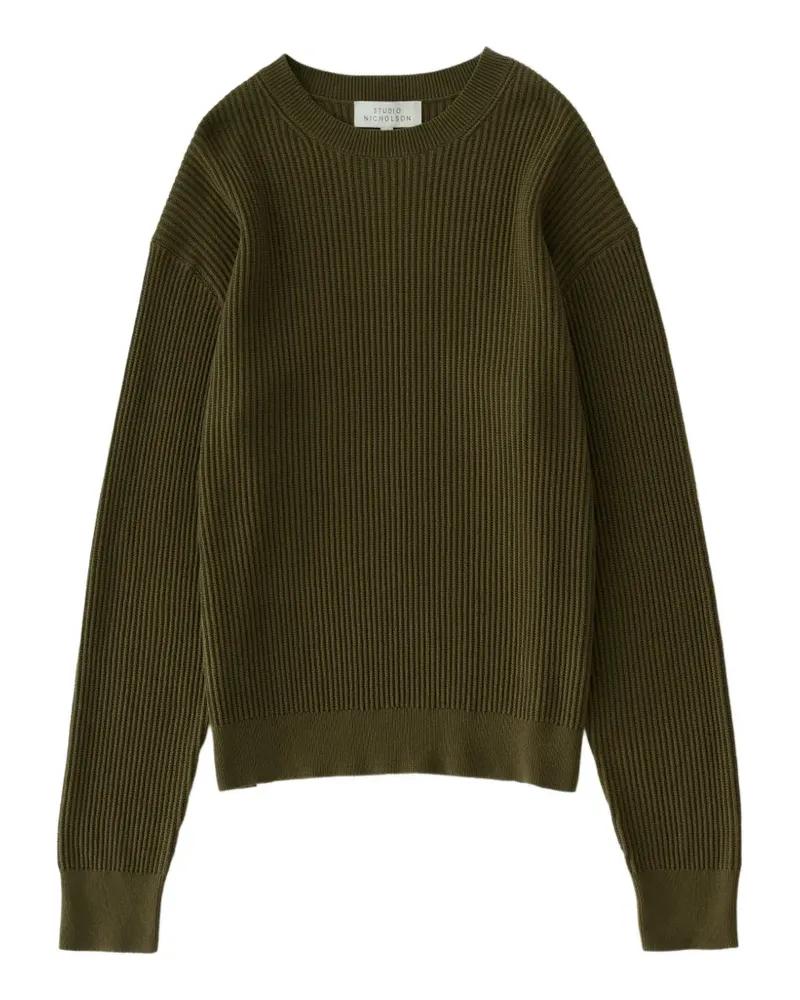 Studio Nicholson Arda Pullover aus geripptem Strick - Grün Grün