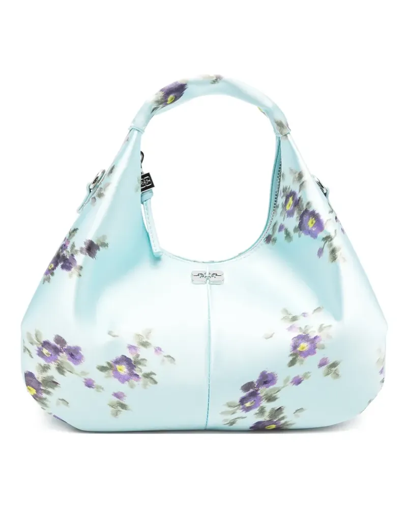Ganni floral-print tote bag - Blau Blau