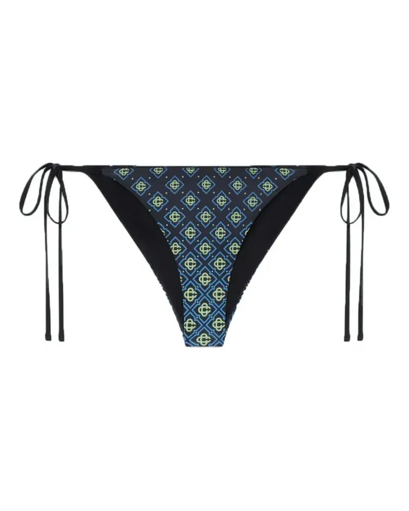 Casablanca Paris monogram side-tie bikini bottom - Schwarz Schwarz