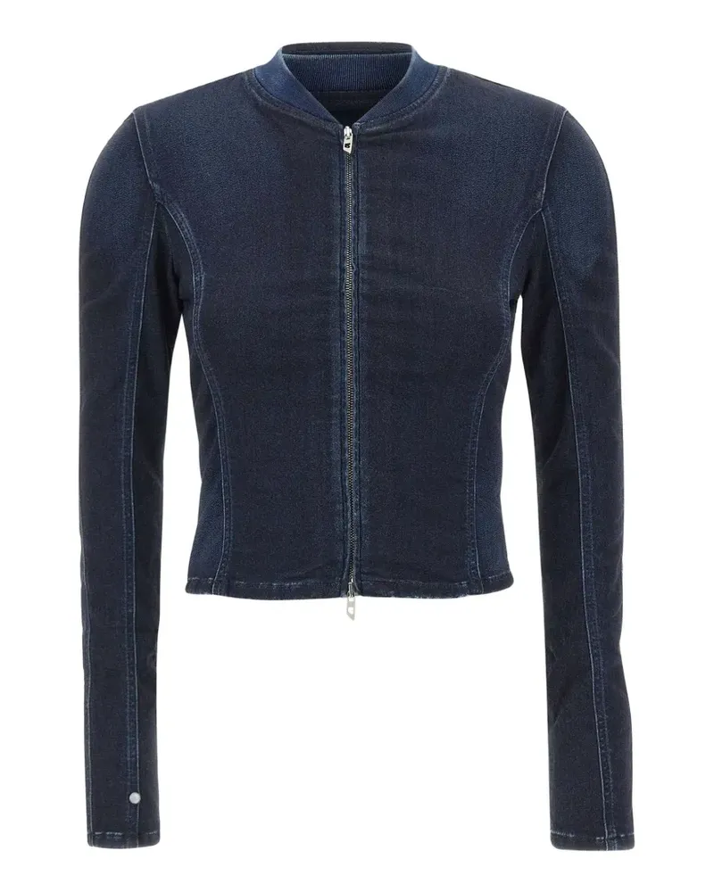 Diesel Cropped-Jacke aus Joggingjeans - Blau Blau