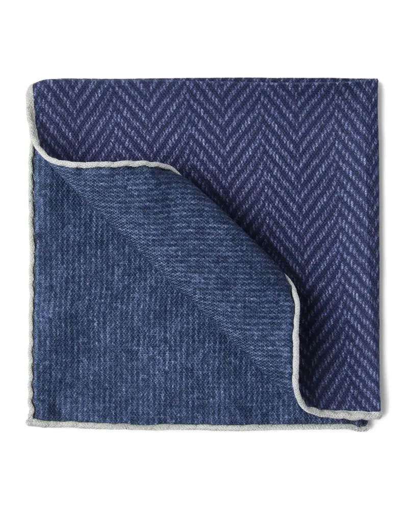 Brunello Cucinelli Einstecktuch aus Seide - Blau Blau