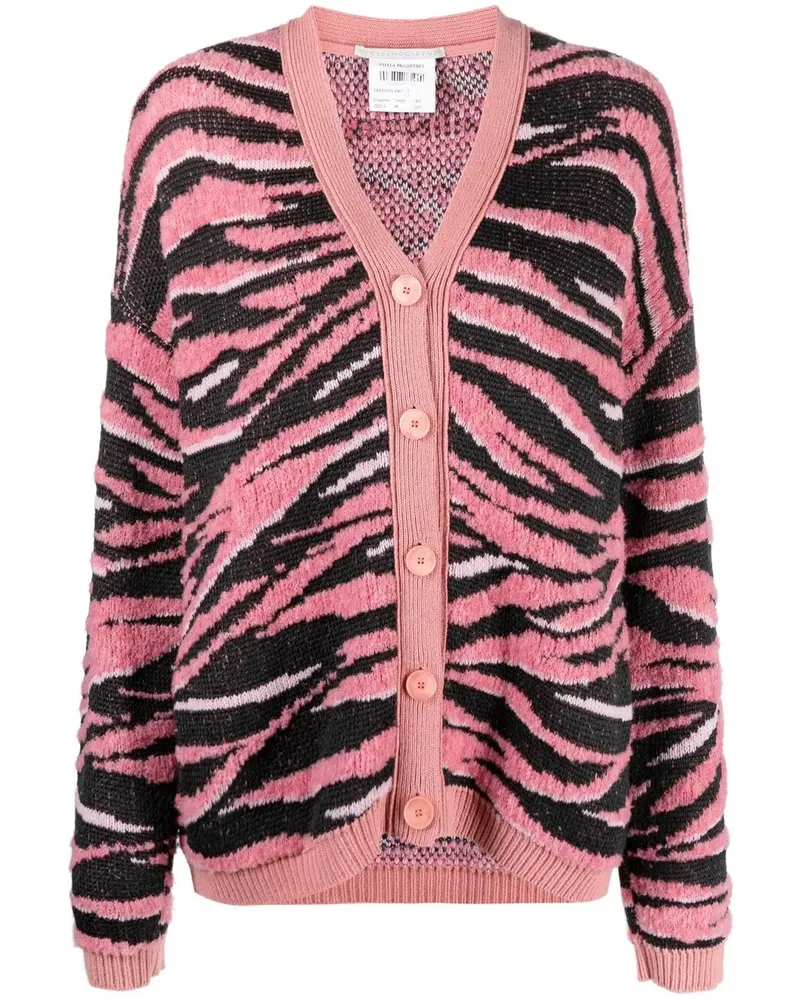 Stella McCartney Cardigan mit Tigermuster - Rosa Rosa