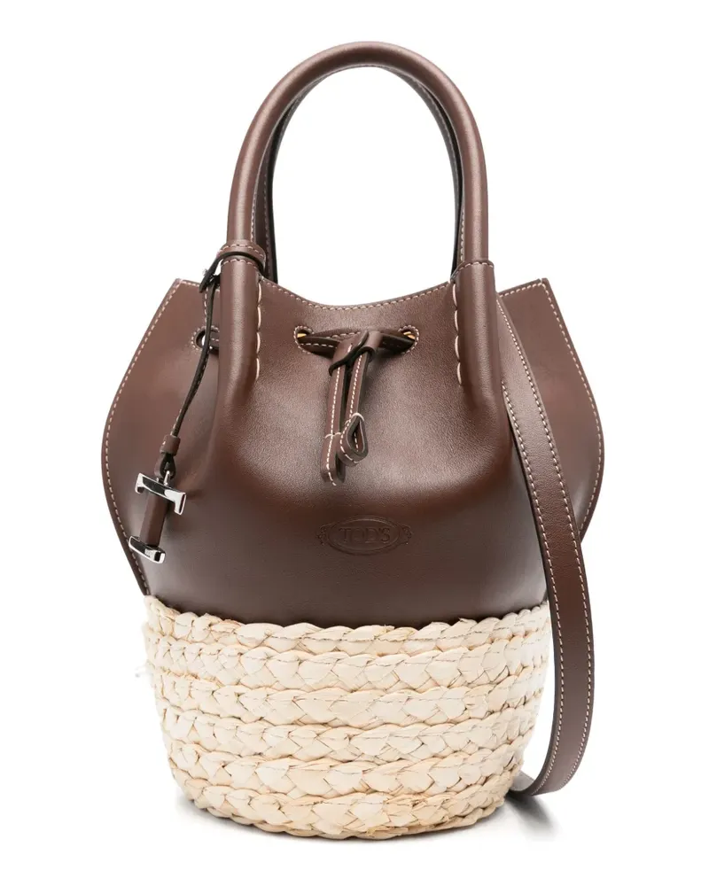 TOD'S Mini Beuteltasche aus Leder - Braun Braun