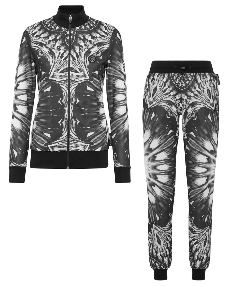 Philipp Plein Jogginganzug mit Print Schwarz