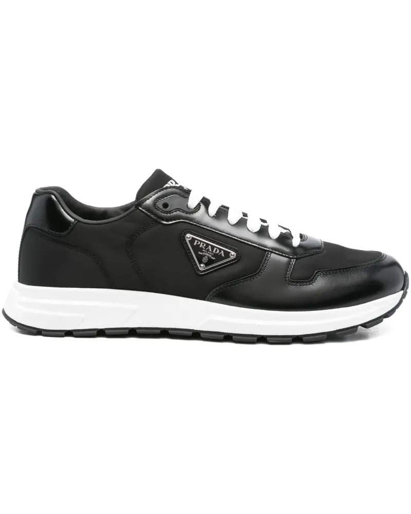 Prada Sneakers mit Ledereinsätzen - Schwarz Schwarz