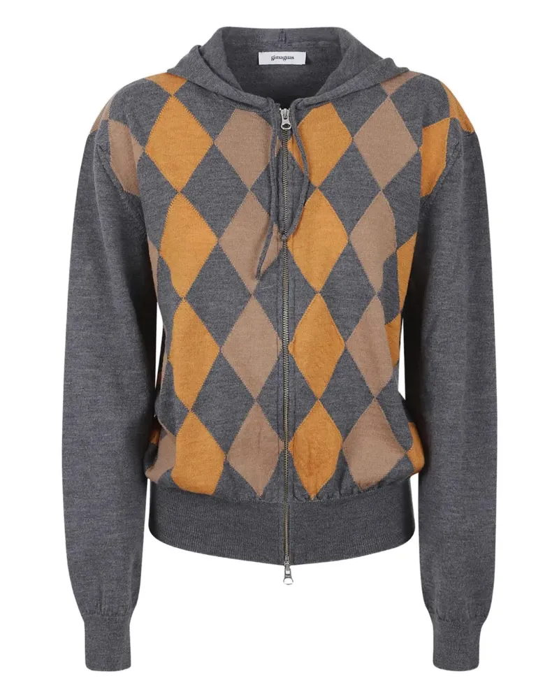 GIMAGUAS Fran argyle hoodie - Grau Grau