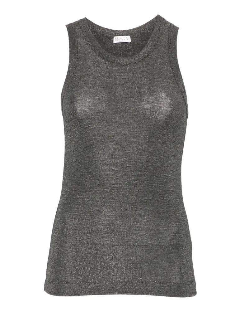 Brunello Cucinelli Top mit Metallic-Effekt - Grau Grau