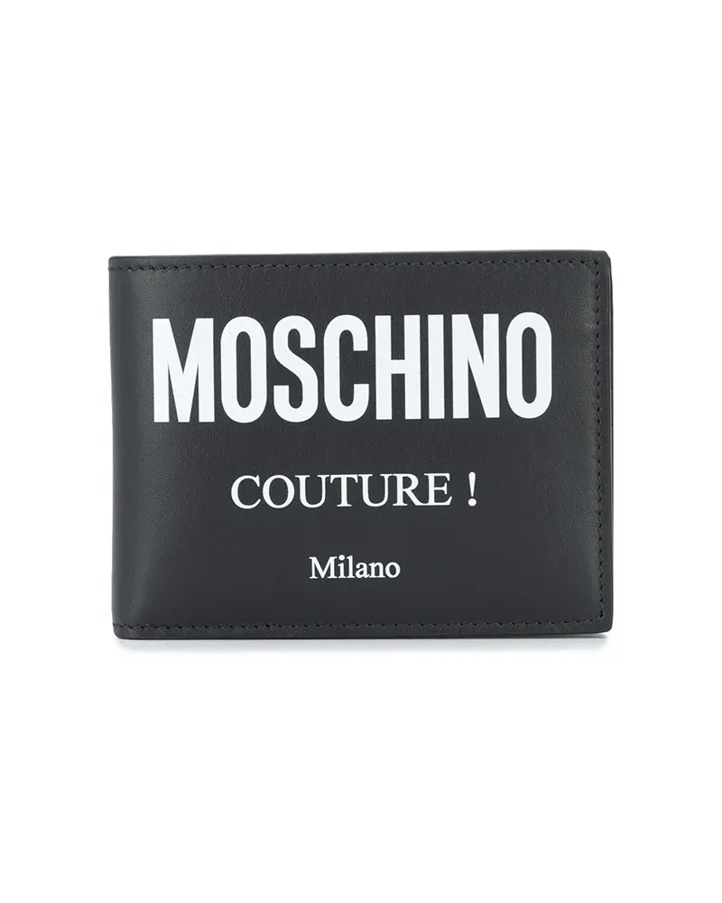 Moschino Portemonnaie mit Logo-Print - Schwarz Schwarz