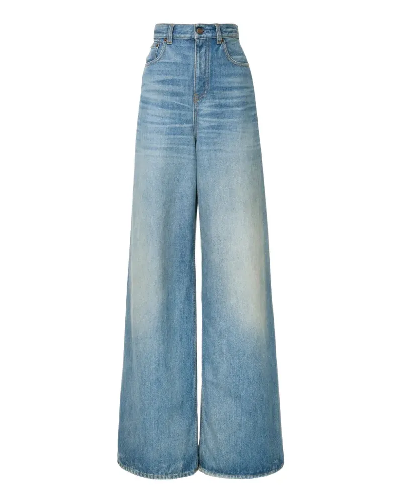 Chloé Weite Jeans mit hohem Bund - Blau Blau