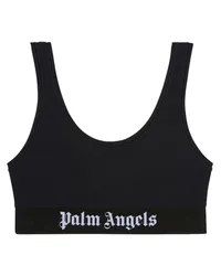 Palm Angels Sport-BH mit Logo-Print Schwarz