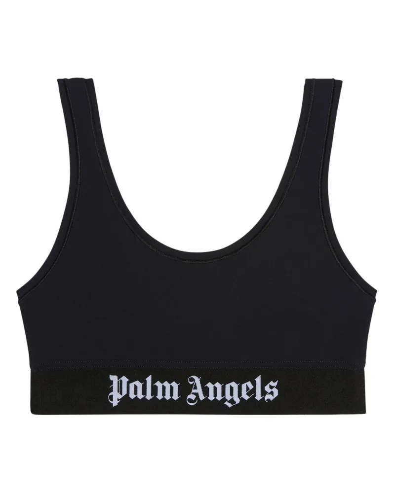 Palm Angels Sport-BH mit Logo-Print - Schwarz Schwarz