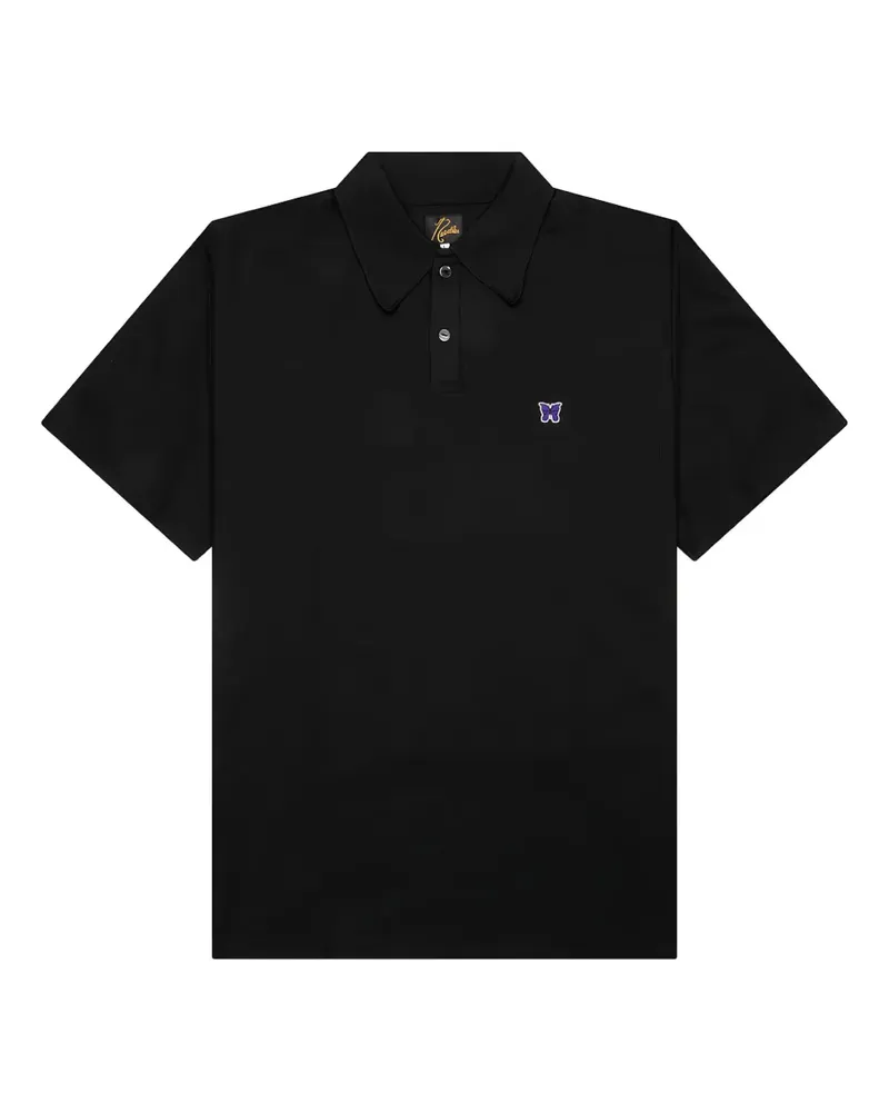 NEEDLES Piqué-Poloshirt mit Schmetterling - Schwarz Schwarz