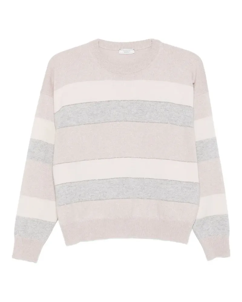Peserico Gestreifter Pullover - Nude Nude