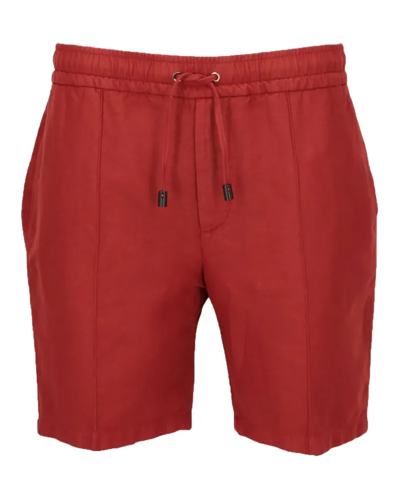 Isaia drawstring pintuck shorts - Rot Rot